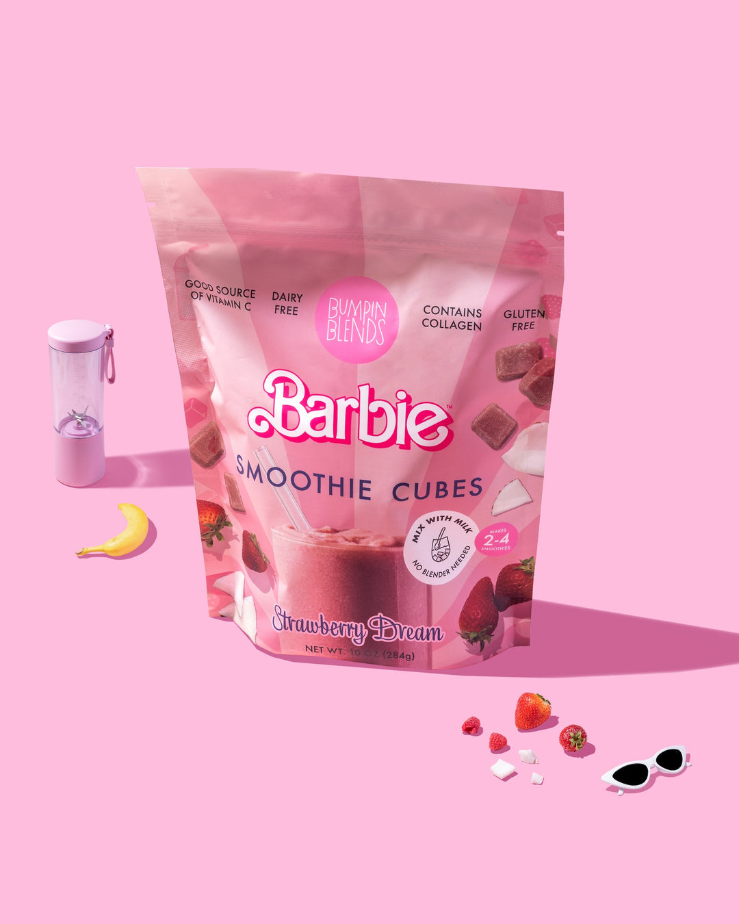 Barbie™ x Bumpin Blends Strawberry Dream Smoothie Cubes (6-pack)